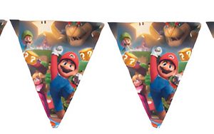 Banderin Feston Mario Bros Decoracion Cumpleaños Juego Ya