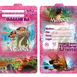 Tarjeta Invitacion Moana Cumpleaños Fiesta Decoracion Oferta