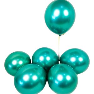 Globos Latex Cromado Verde Reflex R12 30cm X12 Promo Oferta