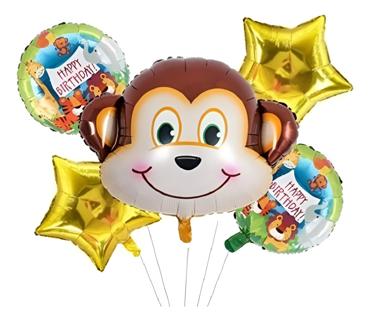 Kit Globos Mini Cabeza Selva Decoracion Cumpleaños Comprar