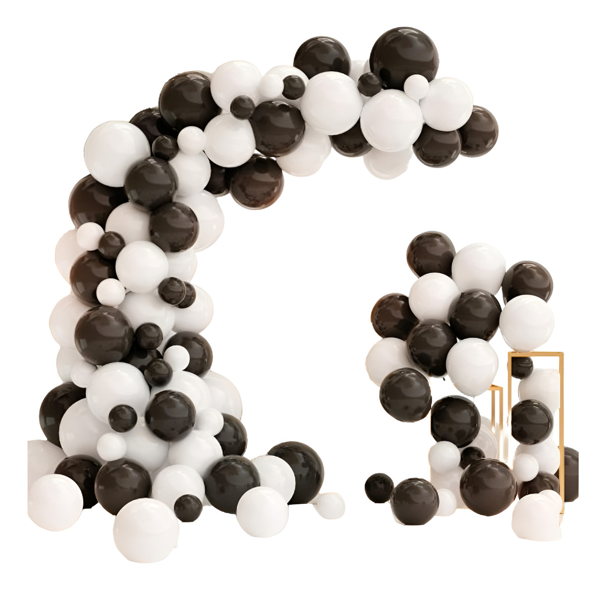 Kit Globos Decoracion Negro Blanco Fiesta Comprar Barato