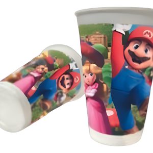 Vasos Mario Bros Juego Mesa Cumpleaños Fiesta X12 Comprar