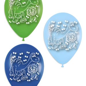 Globos Decoración Cumpleaños Gran Dinosaurio Verde Azul