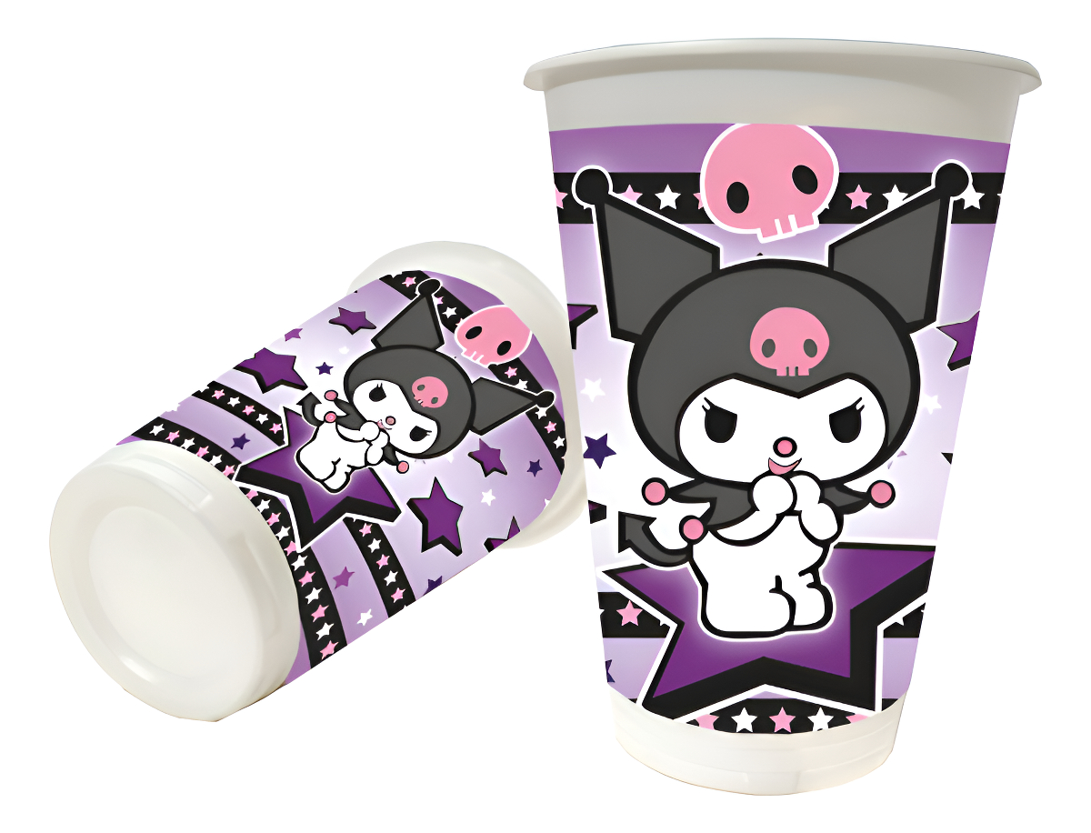 Vaso Kuromi Fiesta Morado Decoracion Mesa Cumpleaños Oferta