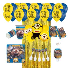 Kit Arco Globos Minion Gru Mi Villano Cortina Cumpleaños