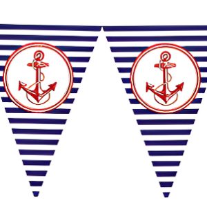Guirnalda Decoración Mar Marina Cumpleaños Pared Marinero