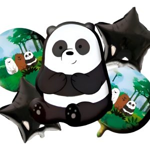 Globos Bouquet Panda Osos Escandalosos Fiesta Cumpleaños