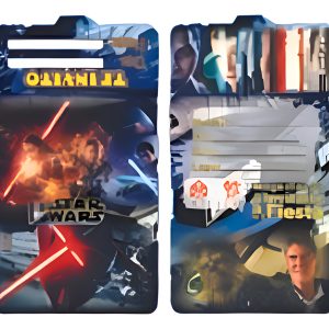 Tarjeta Invitacion Star Wars Guerra Galaxias Cumpleaños Hoy