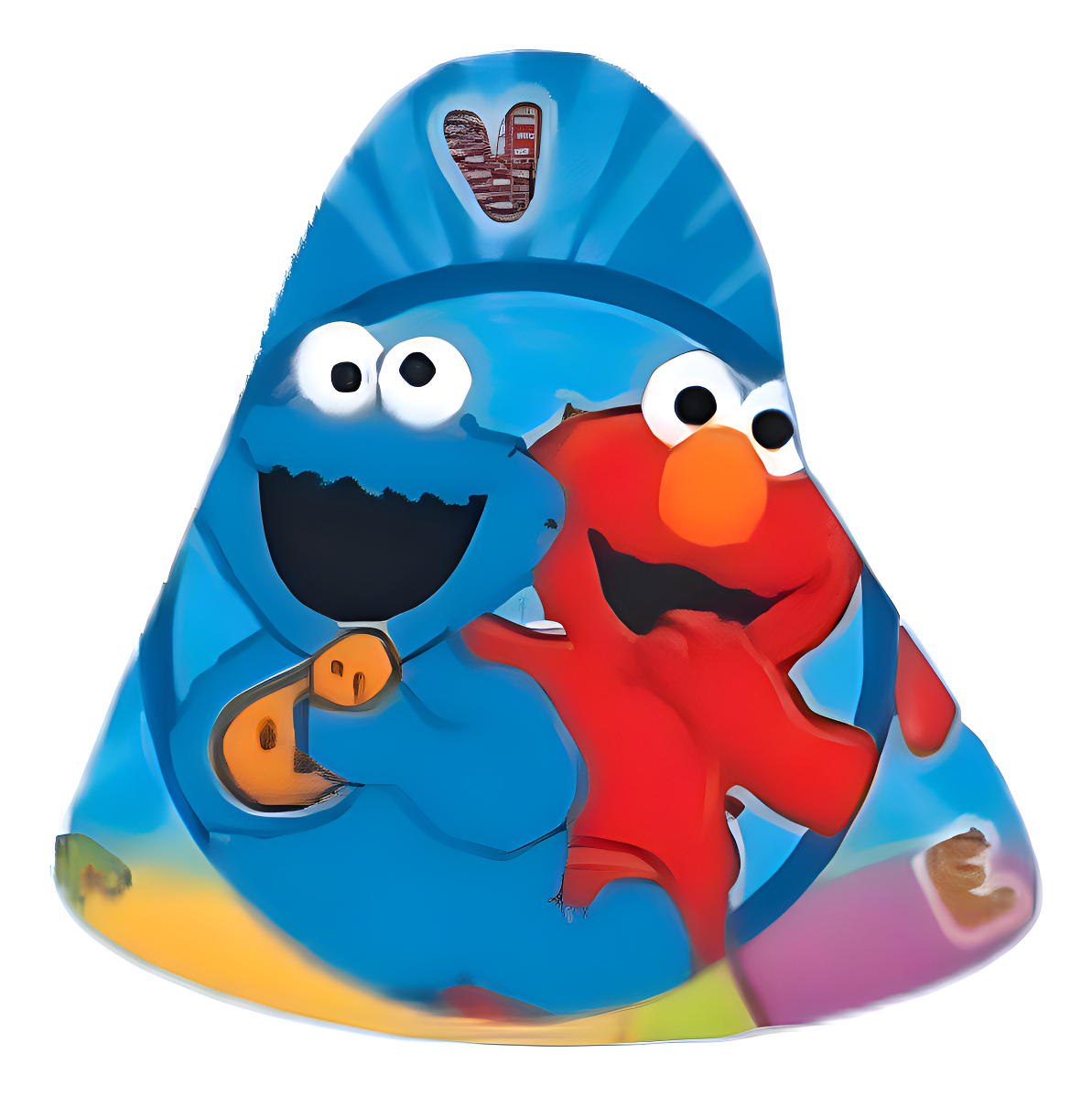 Gorro Elmo Come Galletas Decoracion Cumpleaños Fiesta X12 - Imagen 2