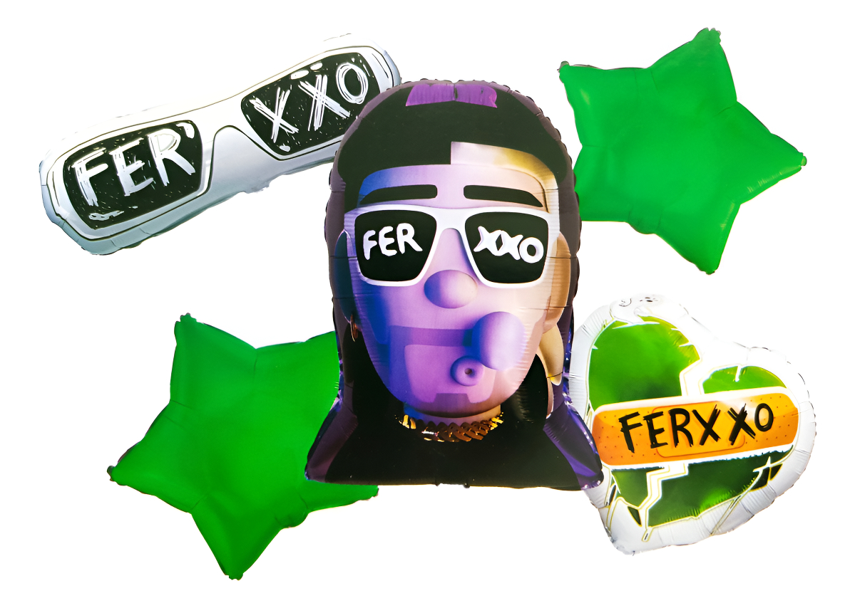 Bouquet Globos Fercho Mor Decoracion Ferxxo Cantante Rap