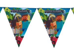 Guirnalda Fiesta Festón Minero Bloques Juego Verde Banderín