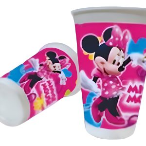 Vasos Decoracion Mesa Minnie Mouse Fucsia Cumpleaños Comprar