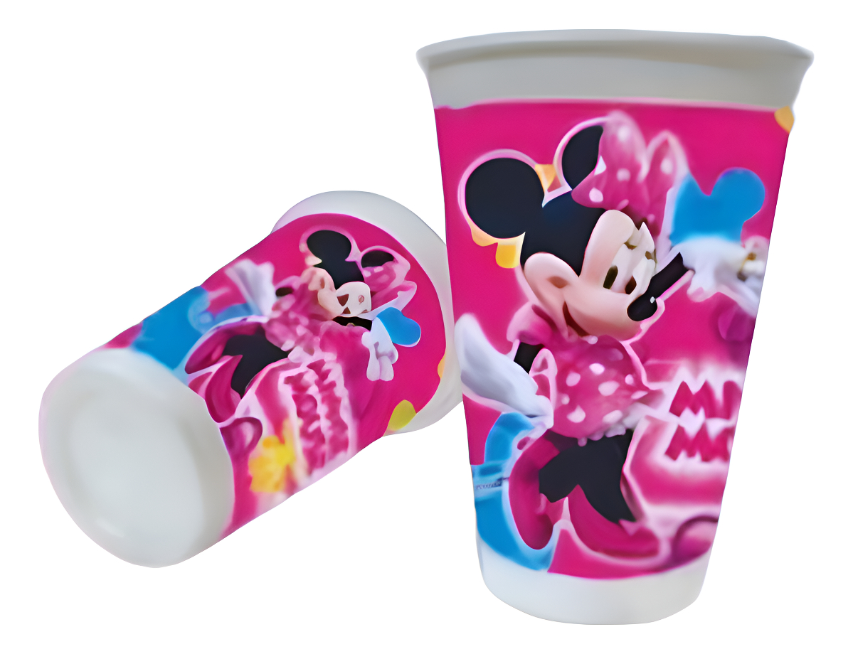 Vasos Decoracion Mesa Minnie Mouse Fucsia Cumpleaños Comprar