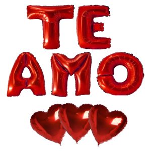 Globo Te Amo Letrero Rojo Corazon Comprar Oferta Premium