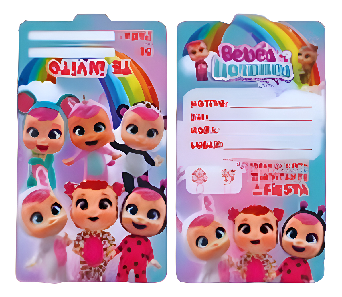 Tarjeta Invitacion Fiesta Cry Babies Bebes Llorones X12 Ya