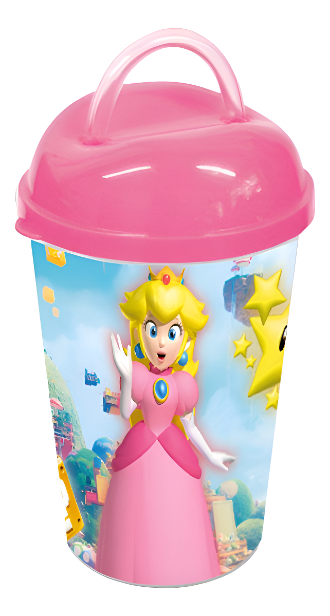 Vaso Pitillo Fiesta Peach Mario Bros Cumpleaños X6 Comprar