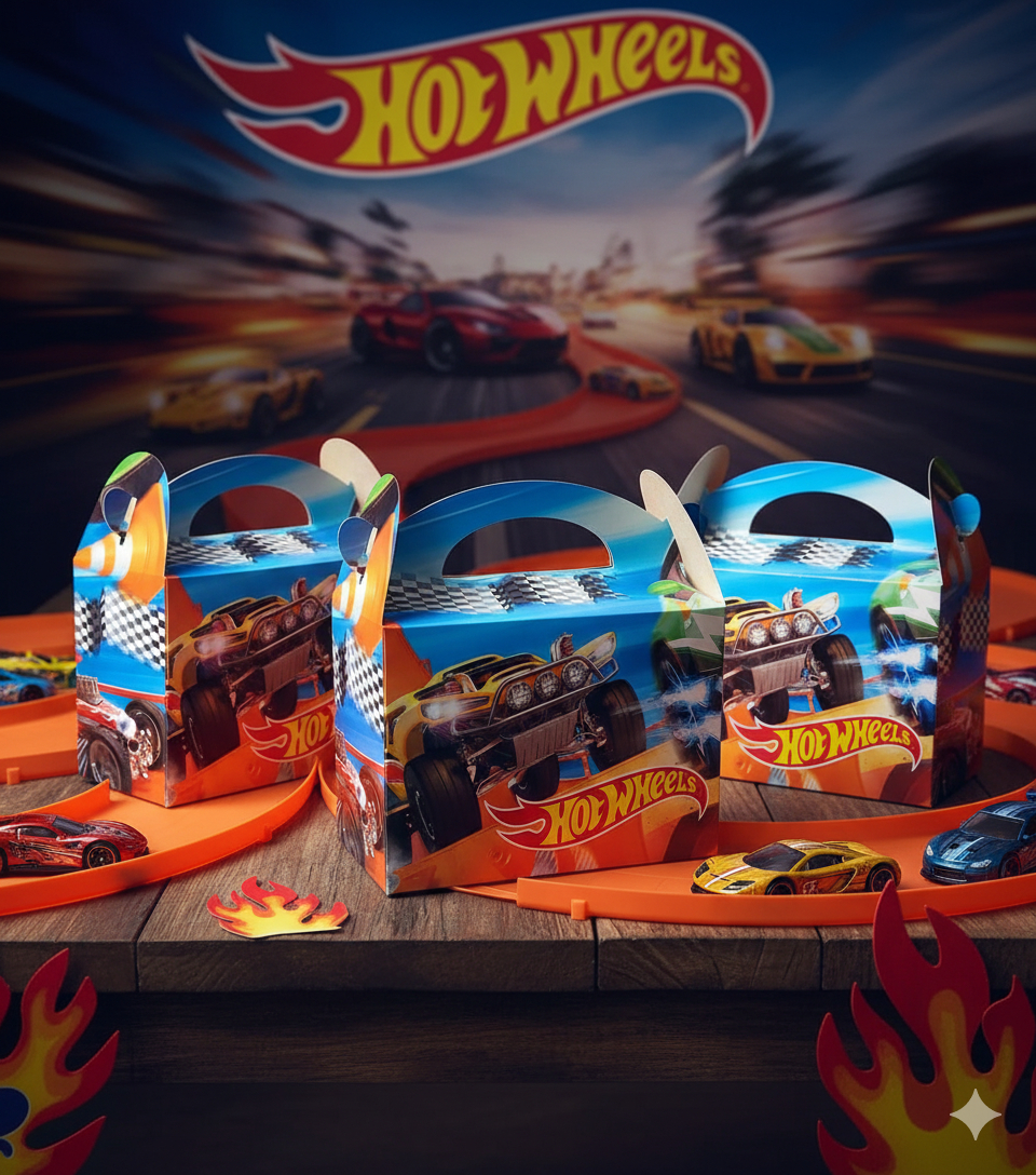 Caja Feliz Fiesta X12 Unidades Hot Wheels Carro Ya