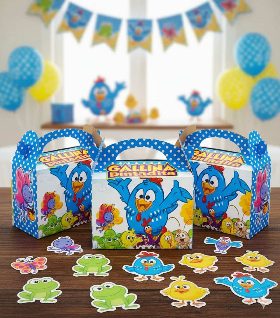 Caja Feliz Fiesta X6 Unidades Gallina Pintadita Promo