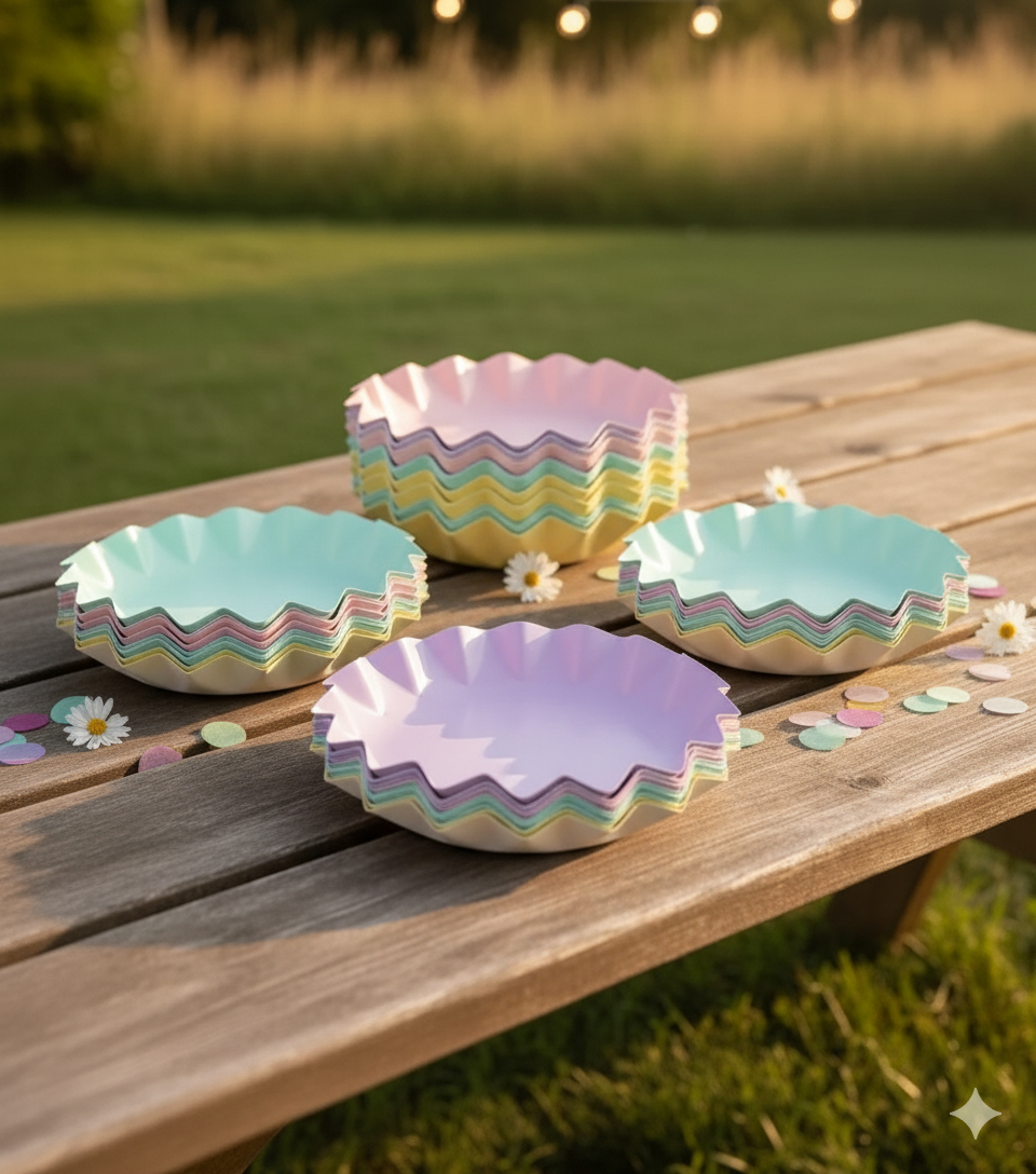 Platos Pastel Decoracion Candy Arcoiris Unicornio Fiesta