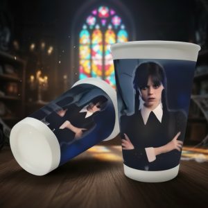 Vasos Decoracion Merlina Cumpleaños Halloween Terror X12