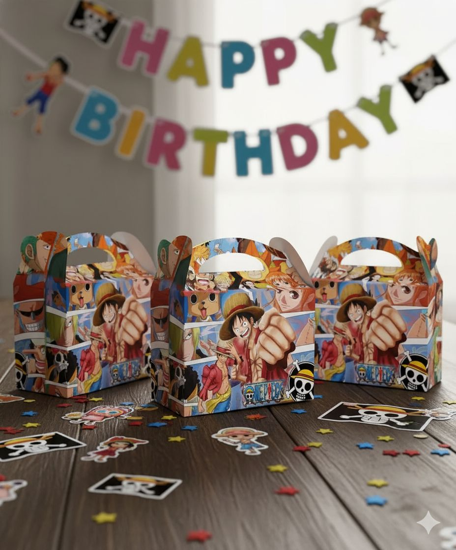 Caja One Piece Fiesta Cumpleaños X 6 Units Promo Top