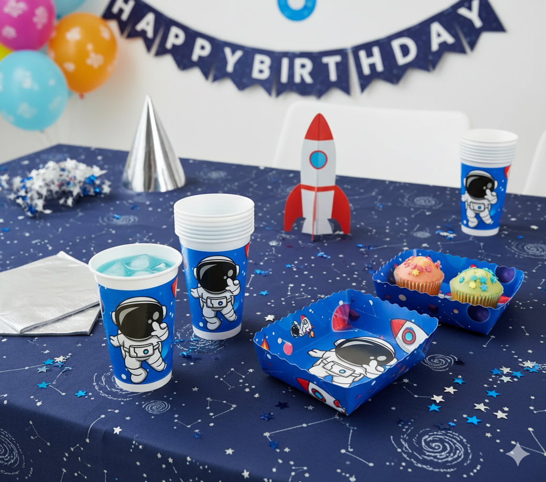 Kit 12 Vasos Platos Decorativos Astronauta Espacial Comprar