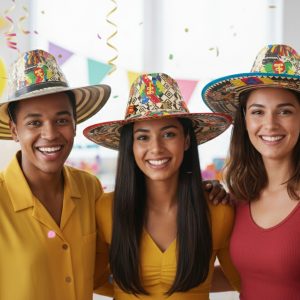Sombrero Vueltiao Carton Hora Loca Carnaval Barranquilla X12