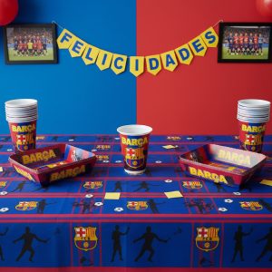 Kit 12 Vasos 12 Platos Decorativos Barcelona