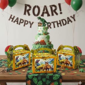 Caja Feliz Fiesta X6 Unidades Dinosaurios Animales