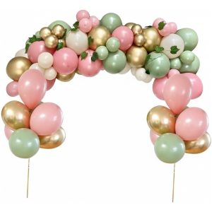 Globo Arco Número Selva Animales Safari Rosado