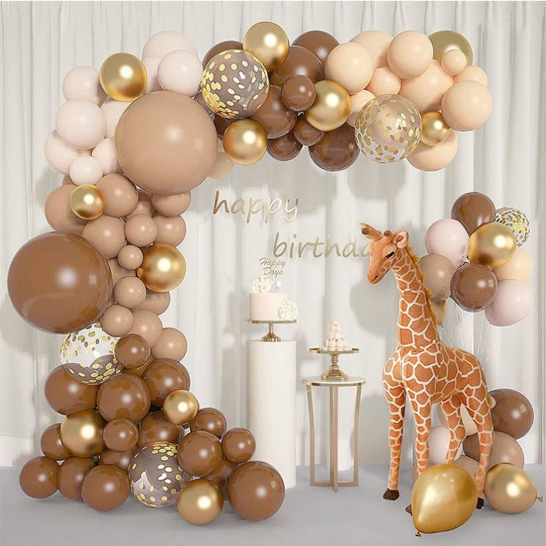 Decoracion Globos Safari Cafe Arco Boda Cumpleaños Grado