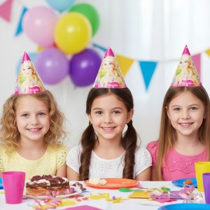 12 Sombreros Gorro Fiesta Barbie Niña Comprar Barato Calidad