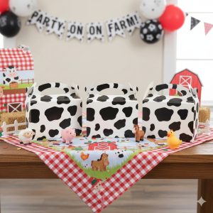 Caja Feliz Fiesta X12 Unidades Vaca Granja Animal Ya