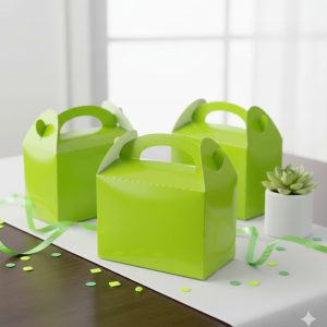 Caja Feliz Fiesta X12 Unidades Verde Unicolor Neon