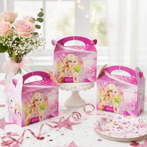 Caja Feliz Fiesta X6 Unidades Barbie Girl Niña Promo