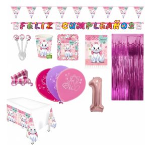 Kit Gata Marie Mantel Vasos Platos Feston Cortina Promo Top