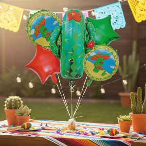 Bouquet Cactus Fiesta Mexicana 5 Piezas Promo Original Top
