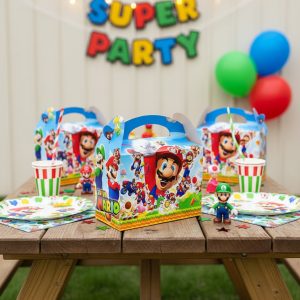 Caja Feliz Fiesta X6 Unidades Mario Bros Amigos Promo