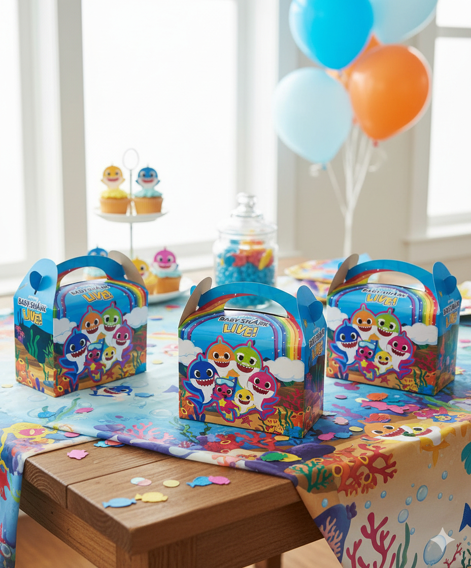 Caja Feliz Fiesta X12 Unidades Baby Shark Marino Hoy