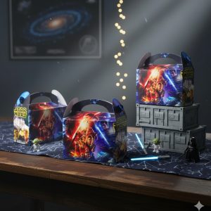 Caja Feliz Fiesta X12 Unidades Star Wars Espacial