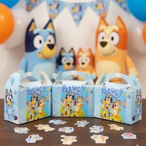 Caja Cajita Feliz Fiesta X6 Unidades Bluey Perro Mascota