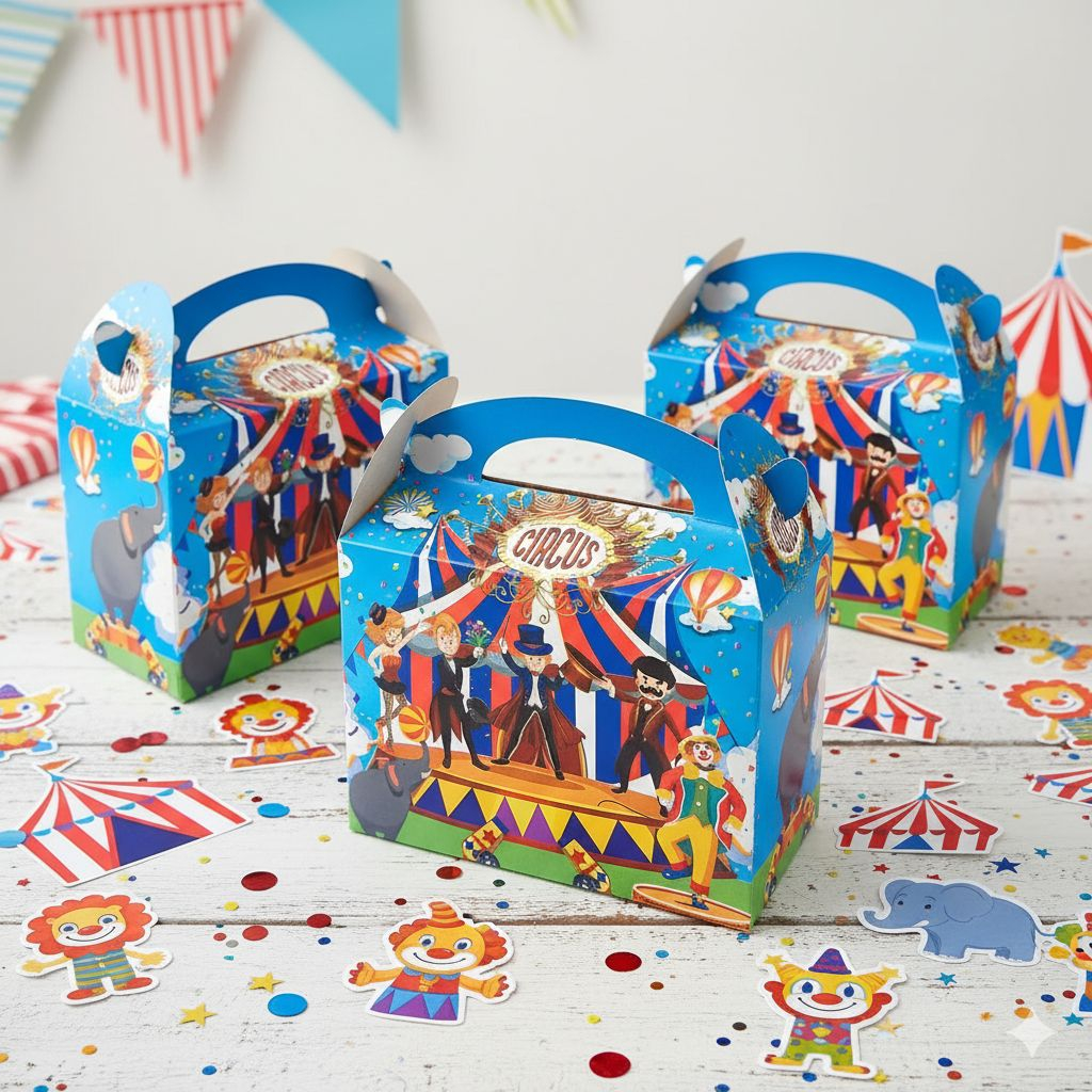 Caja Feliz Fiesta X6 Unidades Circo Curcus Promo Top