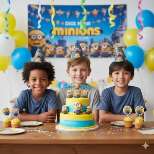 Gorro Minion Gru Mi Villano Decoracion Cumpleaños X 12 Promo