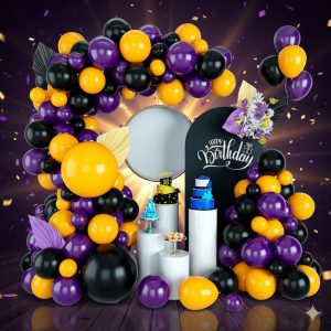 Arco Globos Merlina Halloween Terror Morado Mini Oferta Hoy