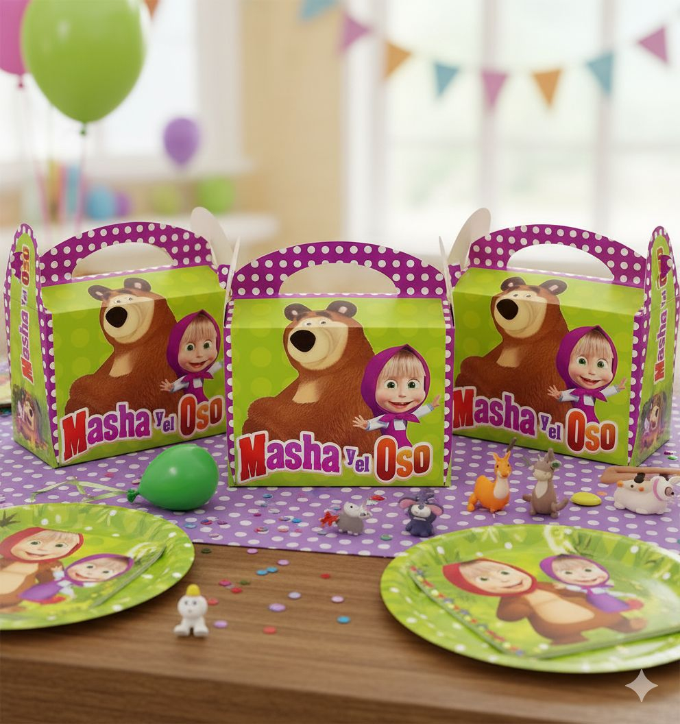 Caja Feliz Fiesta X6 Unidades Masha YOso Promo Oferta