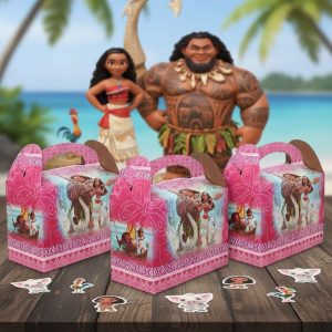 Caja Moana Decoracion Fiesta X6 Hawai Promo Original