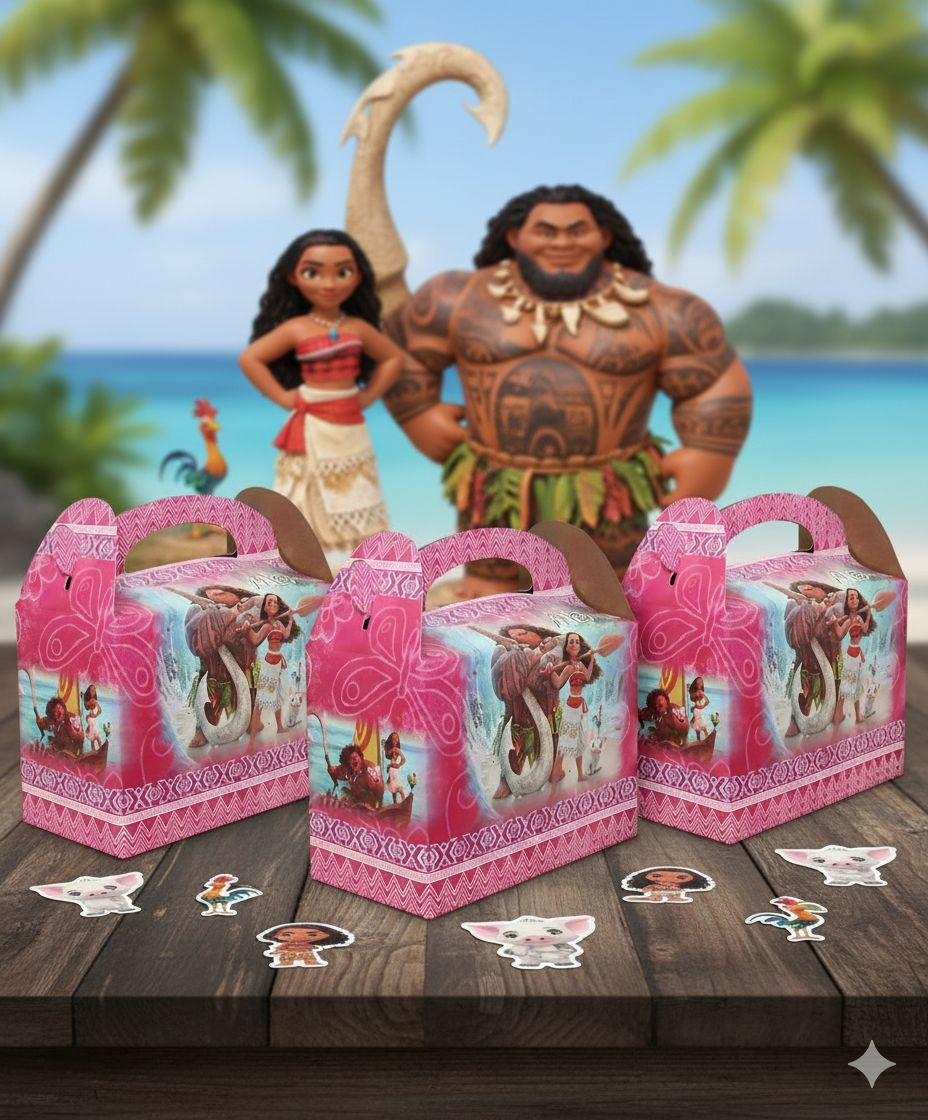Caja Feliz Fiesta X6 Unidades Moana Niña Comprar Ya