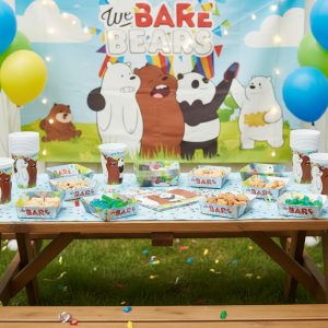 Kit 12 Vasos 12 Platos Decorativos Osos Escandalosos