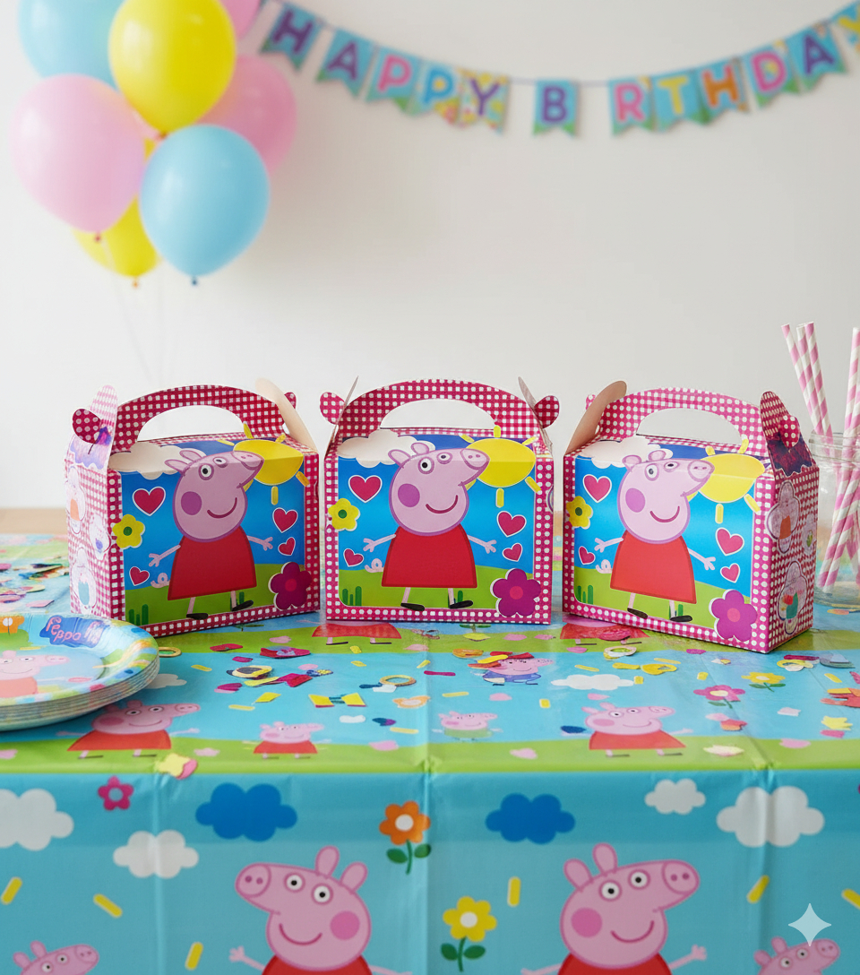 Caja Feliz Fiesta X12 Unit Peppa Pig Cerdito Granja