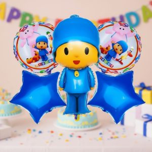 Bouquet Globos Pocoyo Niño Elefante Azul Promo Original Top